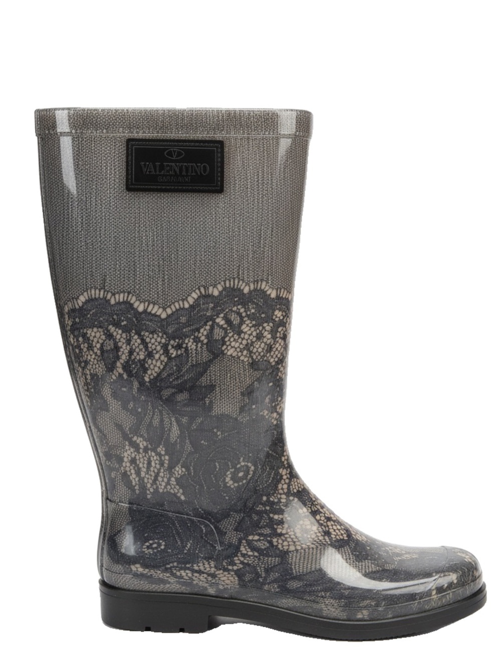 🛍️ VALENTINO Garavani Authentic & Rare Lace-Print Rubber Boots